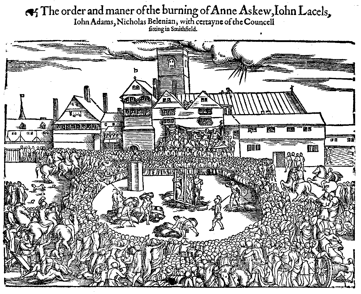 Anne_Askew_burning times Henry VIII was tyrannical