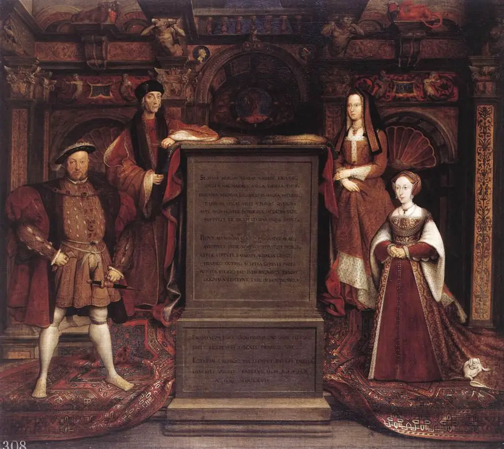 Remigius_van_Leemput_-_Henry_VII,_Elizabeth_of_York,_Henry_VIII,_and_Jane_Seymour_-_WGA12627 Copy of Whitehall Mural